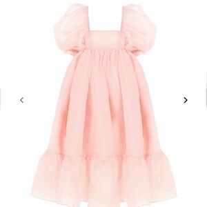 Selkie Blush Puff Sleeve Midi Dress